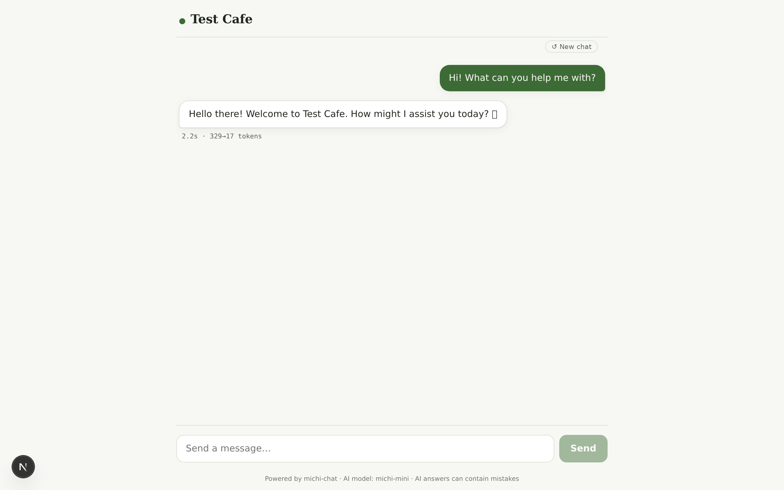 A test tenant answering through a trial alias